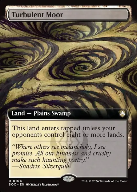 Turbulent Moor, Magic card SOC 104 — Secrets of Strixhaven Commander set