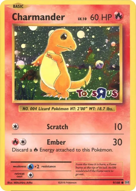 Salamèche, carte Pokémon RET 009 — extension Retail Exclusive Promos