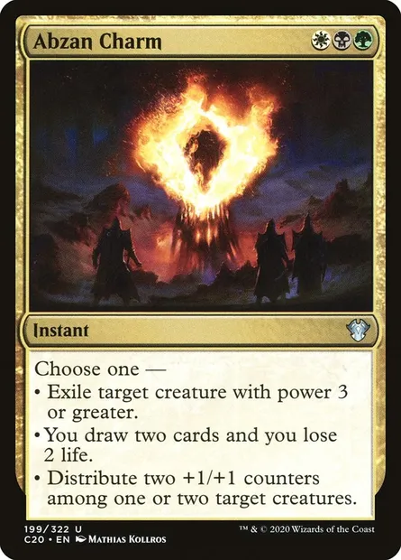 Abzan Charm, Magic card C20 199 — Commander 2020 set