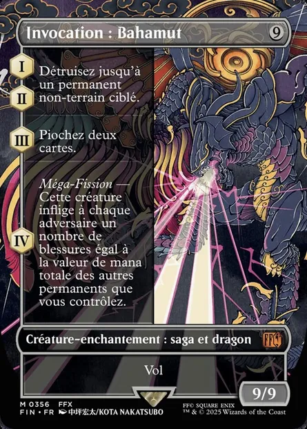 Invocation : Bahamut, carte Magic FIN 356 — extension Final Fantasy