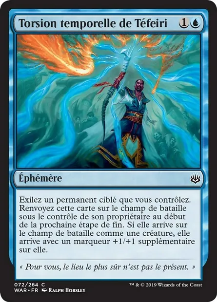 Torsion temporelle de Téfeiri, carte Magic WAR 72 — extension La guerre des Planeswalkers