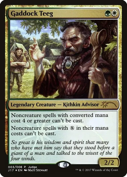 Gaddock Teeg, Magic card J17 3 — Judge Gift Cards 2017 set