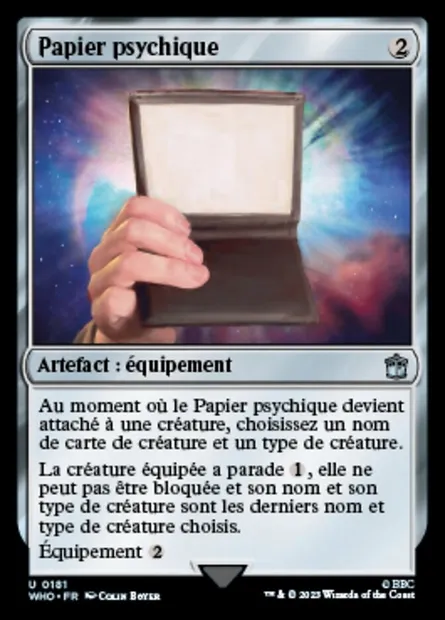 Papier psychique, carte Magic WHO 181 — extension Doctor Who