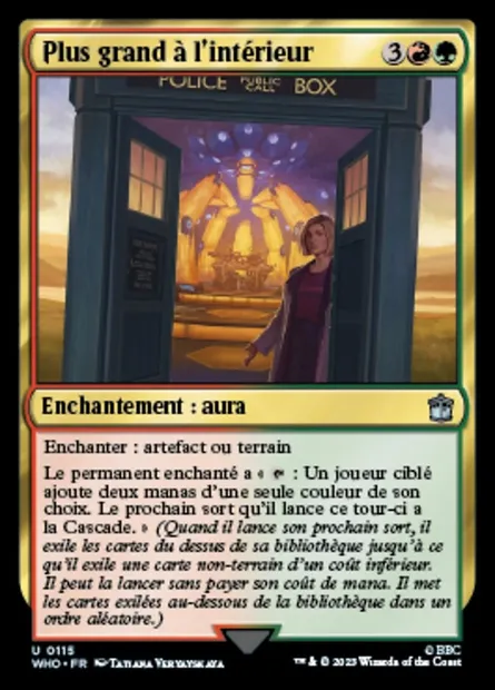 Plus grand à l'intérieur, carte Magic WHO 115 — extension Doctor Who