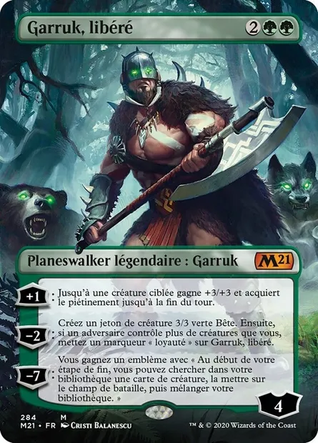 Garruk, libéré, carte Magic M21 284 — extension Core Set 2021