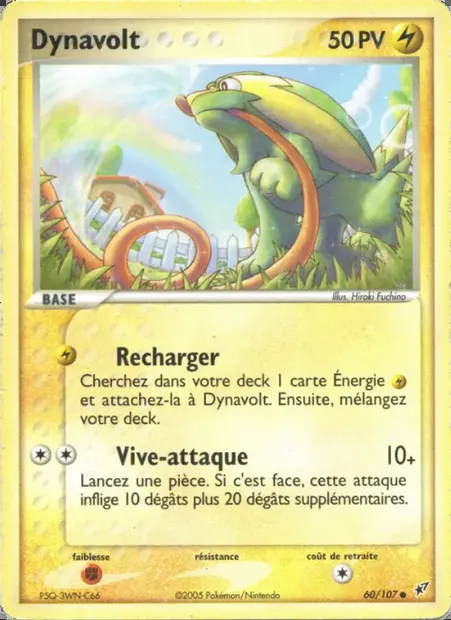 Dynavolt, carte Pokémon DX 60 — extension EX Deoxys