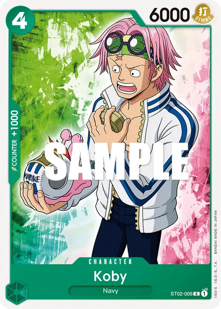 Koby, One Piece card ST02-006 — Worst Generation set