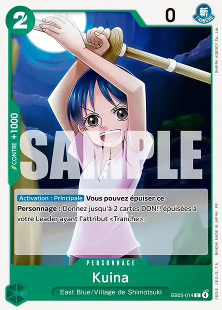 Kuina, carte One Piece EB03-014 — extension ONE PIECE HEROINES EDITION