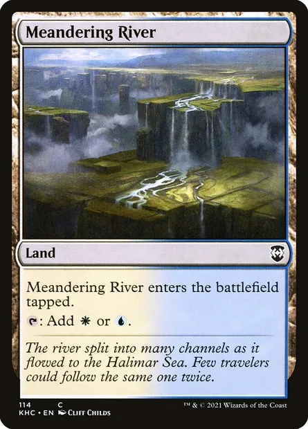 Meandering River, Magic card KHC 114 — Kaldheim Commander set