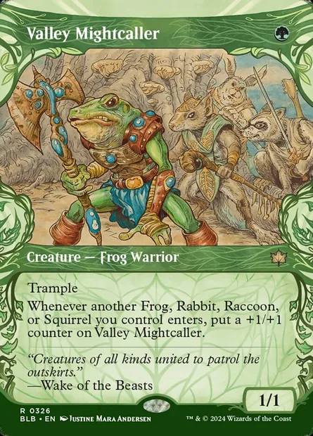 Valley Mightcaller, Magic card BLB 326 — Bloomburrow set
