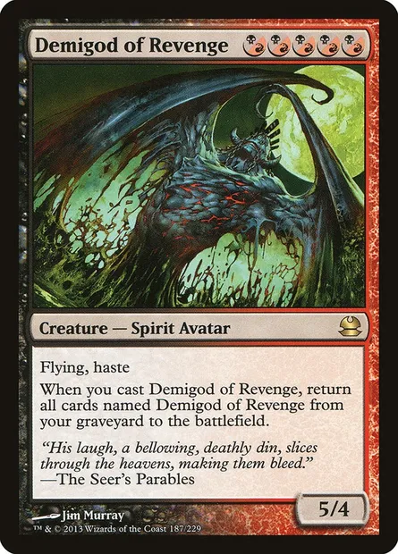 Demigod of Revenge, Magic card MMA 187 — Modern Masters set