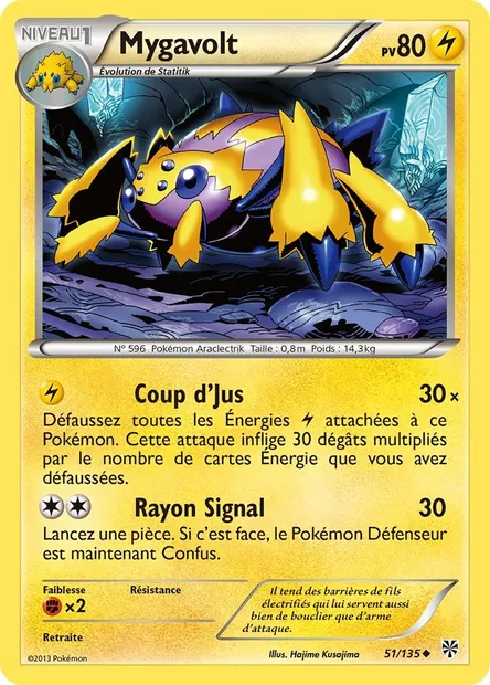 Mygavolt, carte Pokémon PLS 51 — extension Tempète Plasma