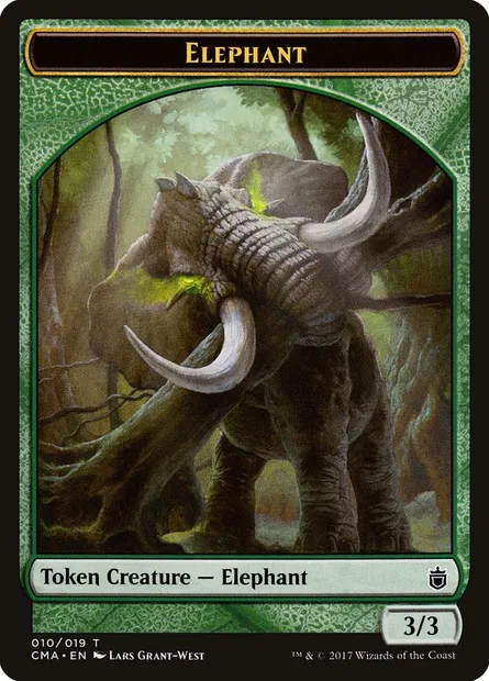 Elephant, carte Magic TCMA 10 — extension Commander Anthology Tokens