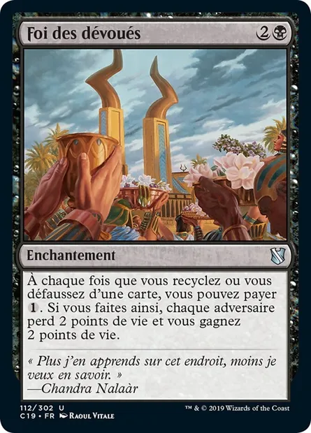 Foi des dévoués, carte Magic C19 112 — extension Commander 2019