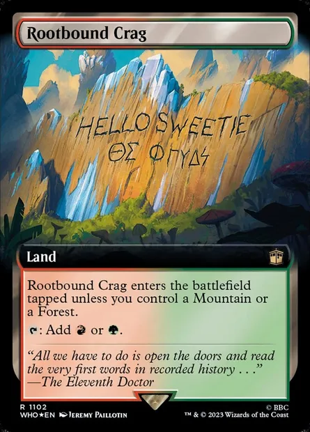 Rootbound Crag, Magic card WHO 1102 — Doctor Who set