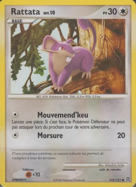 Rattata, carte Pokémon SW 103 — extension Merveilles Secrètes