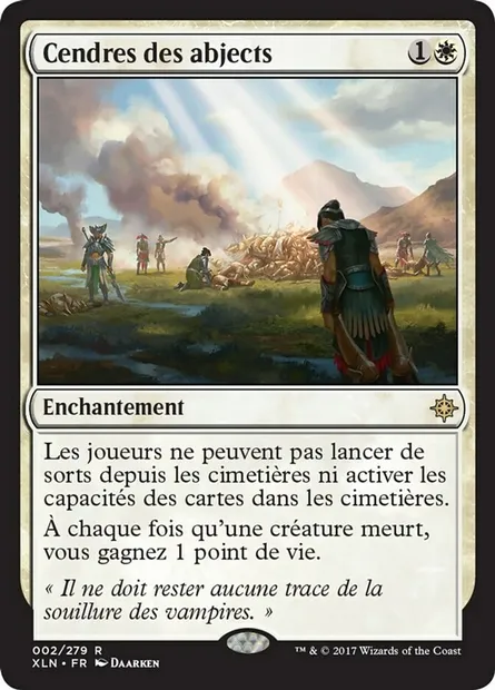 Cendres des abjects, carte Magic XLN 2 — extension Ixalan