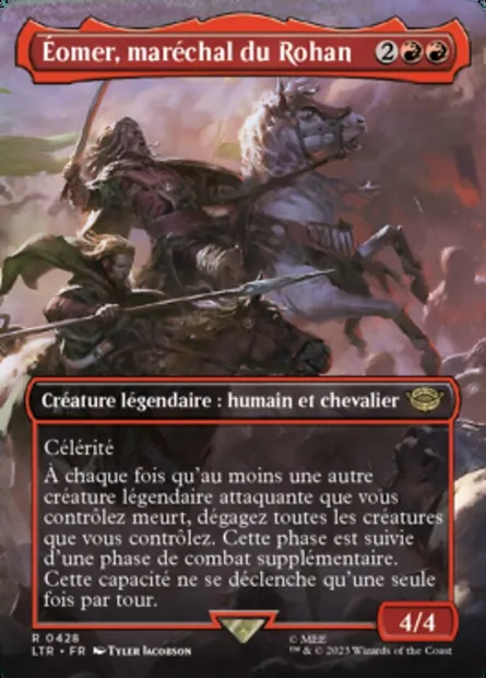 Éomer, maréchal du Rohan, carte Magic LTR 428 — extension Le Seigneur des Anneaux : chroniques de la Terre du Milieu