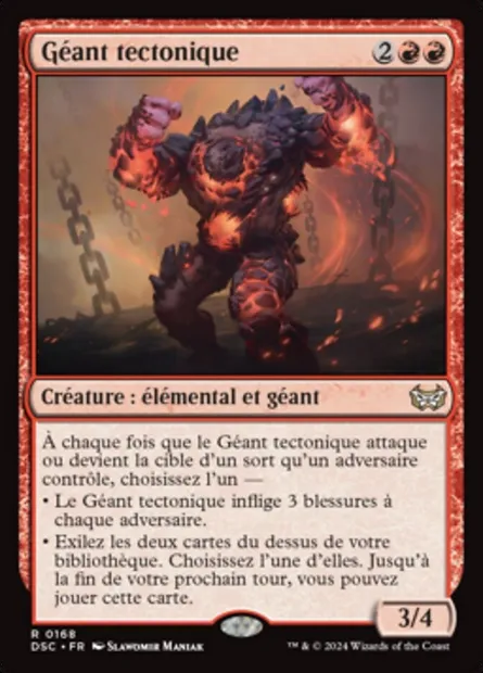 Géant tectonique, carte Magic DSC 168 — extension Duskmourn: House of Horror Commander