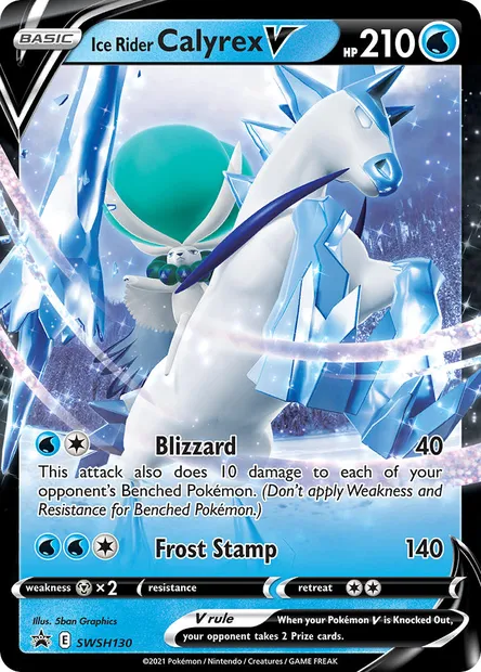 Ice Rider Calyrex V, Pokémon card SWSH 130 — SWSH Black Star Promos set