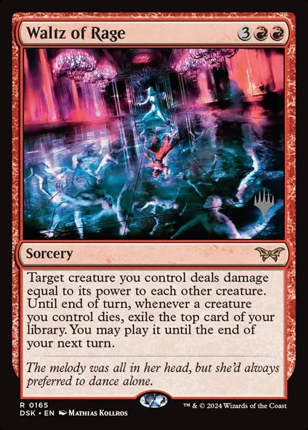 Valse de rage, carte Magic PDSK 165p — extension Duskmourn: House of Horror Promos