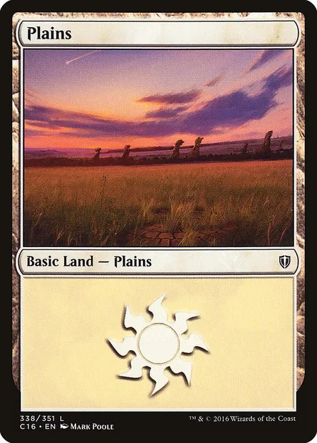 Plains, Magic card C16 338 — Commander 2016 set