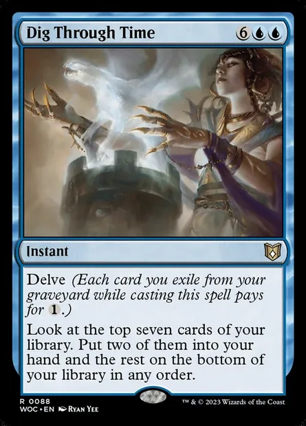 Dig Through Time, Magic card WOC 88 — Wilds of Eldraine Commander set