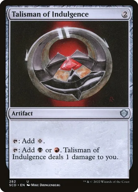 Talisman d'indulgence, carte Magic SCD 282 — extension Starter Commander Decks