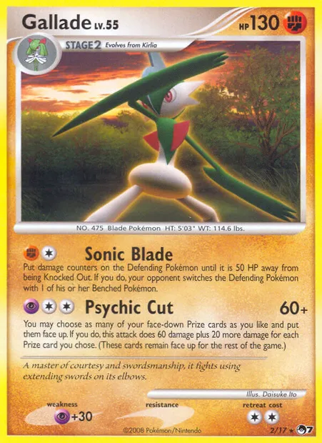 Gallade, Pokémon card P7 2 — POP Series 7 set