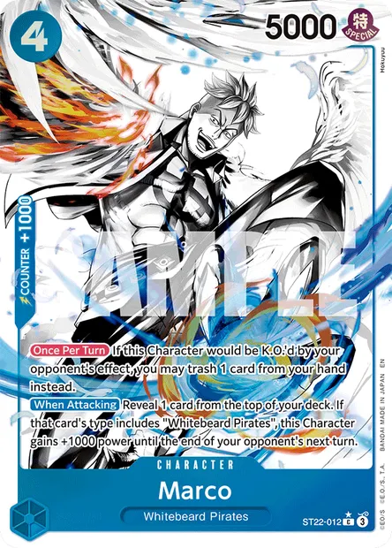 Marco, One Piece card ST22-012 — Ace & Newgate set