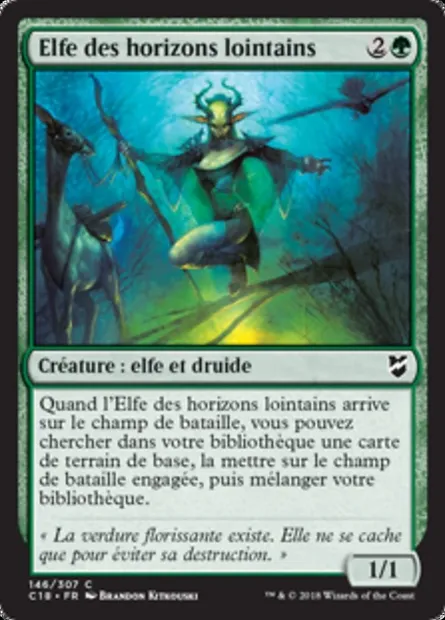 Elfe des horizons lointains, carte Magic C18 146 — extension Commander 2018