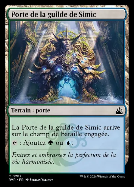 Porte de la guilde de Simic, carte Magic RVR 287 — extension Ravnica Remastered