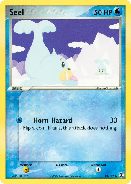 Seel, Pokémon card RG 78 — FireRed & LeafGreen set