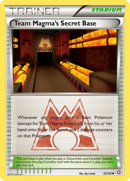 Team Magma's Secret Base, Pokémon card DCR 32 — Double Crisis set