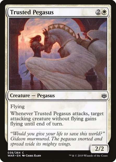 Trusted Pegasus, Magic card WAR 36 — War of the Spark set