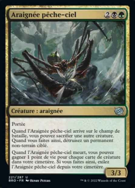 Araignée pêche-ciel, carte Magic BRO 221 — extension La Guerre Fratricide