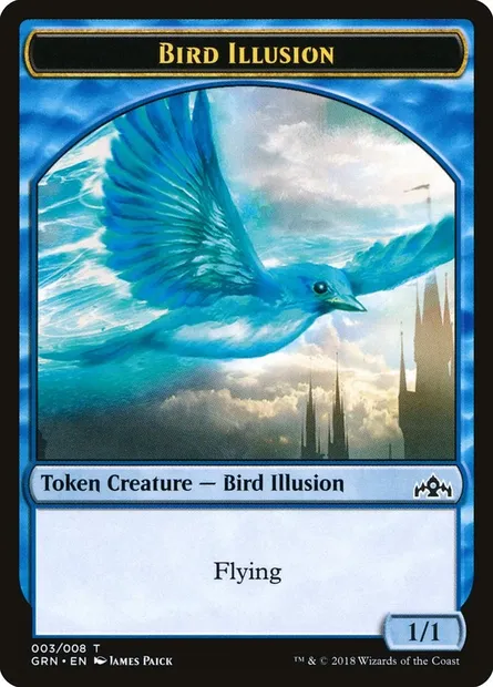 Bird Illusion, carte Magic TGRN 3 — extension Guilds of Ravnica Tokens