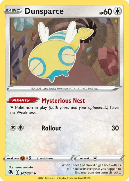 Dunsparce, Pokémon card FST 207 — Fusion Strike set