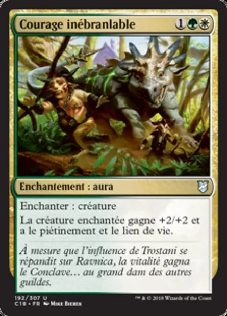 Courage inébranlable, carte Magic C18 192 — extension Commander 2018