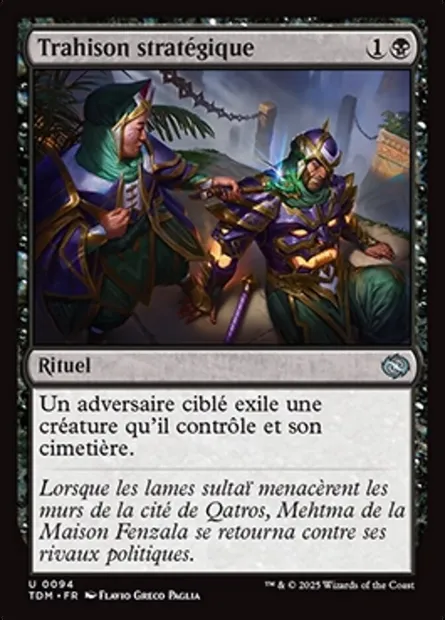 Trahison stratégique, carte Magic TDM 94 — extension Tarkir: Dragonstorm