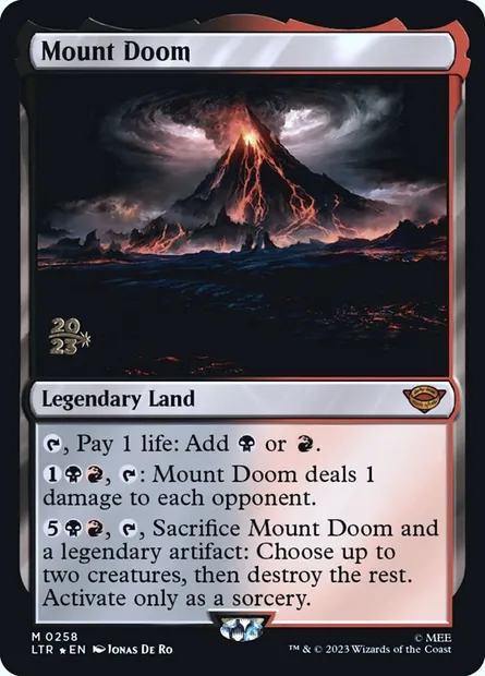 Mount Doom, Magic card PLTR 258s — Tales of Middle-earth Promos set