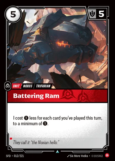 Battering Ram, Riftbound card SFD 012 — Spiritforged set