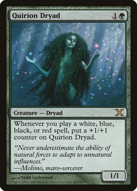 Quirion Dryad, Magic card 10E 287 — Tenth Edition set