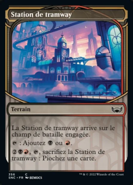 Station de tramway, carte Magic SNC 356 — extension Les rues de la Nouvelle-Capenna
