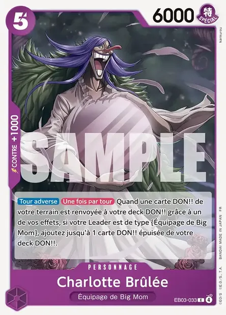 Charlotte Brûlée, carte One Piece EB03-033 — extension ONE PIECE HEROINES EDITION