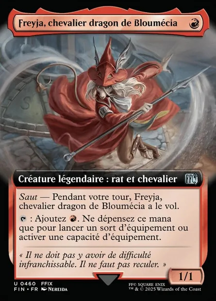 Freyja, chevalier dragon de Bloumécia, carte Magic FIN 460 — extension Final Fantasy