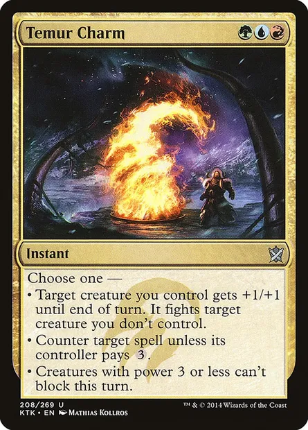 Temur Charm, Magic card KTK 208 — Khans of Tarkir set