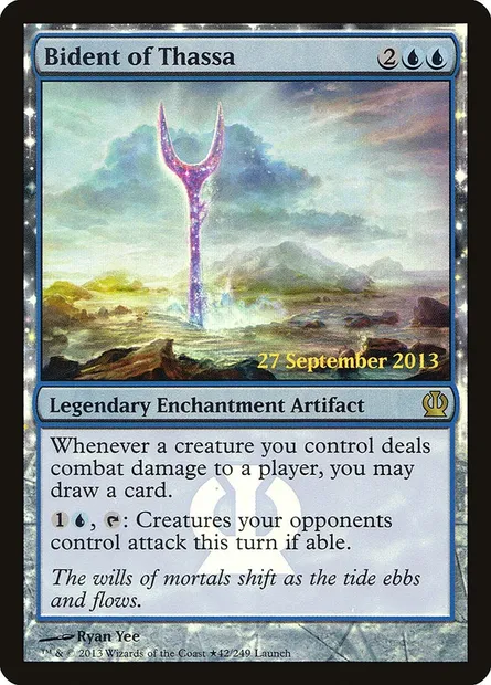 Bident de Thassa, carte Magic PTHS 42★ — extension Theros Promos