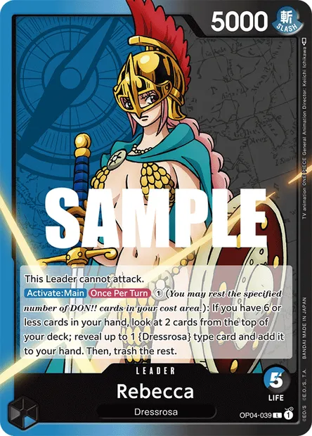 Rebecca, carte One Piece OP04-039 — extension KINGDOMS OF INTRIGUE
