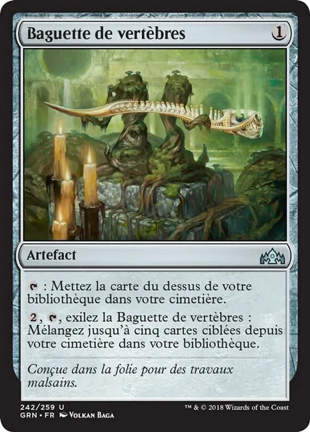Baguette de vertèbres, carte Magic GRN 242 — extension Les Guildes de Ravnica